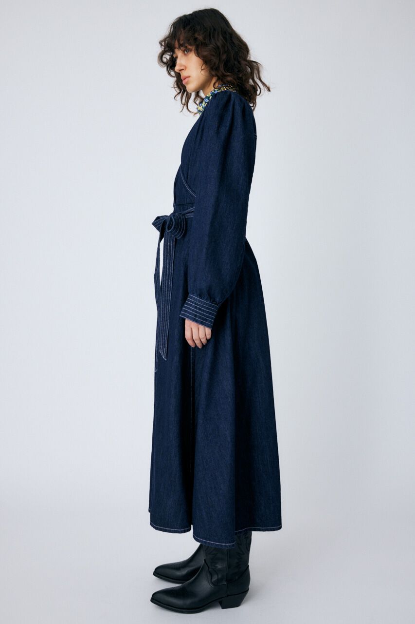 MOUSSY「CACHECOEUR DENIM ドレス」|ワンピース|