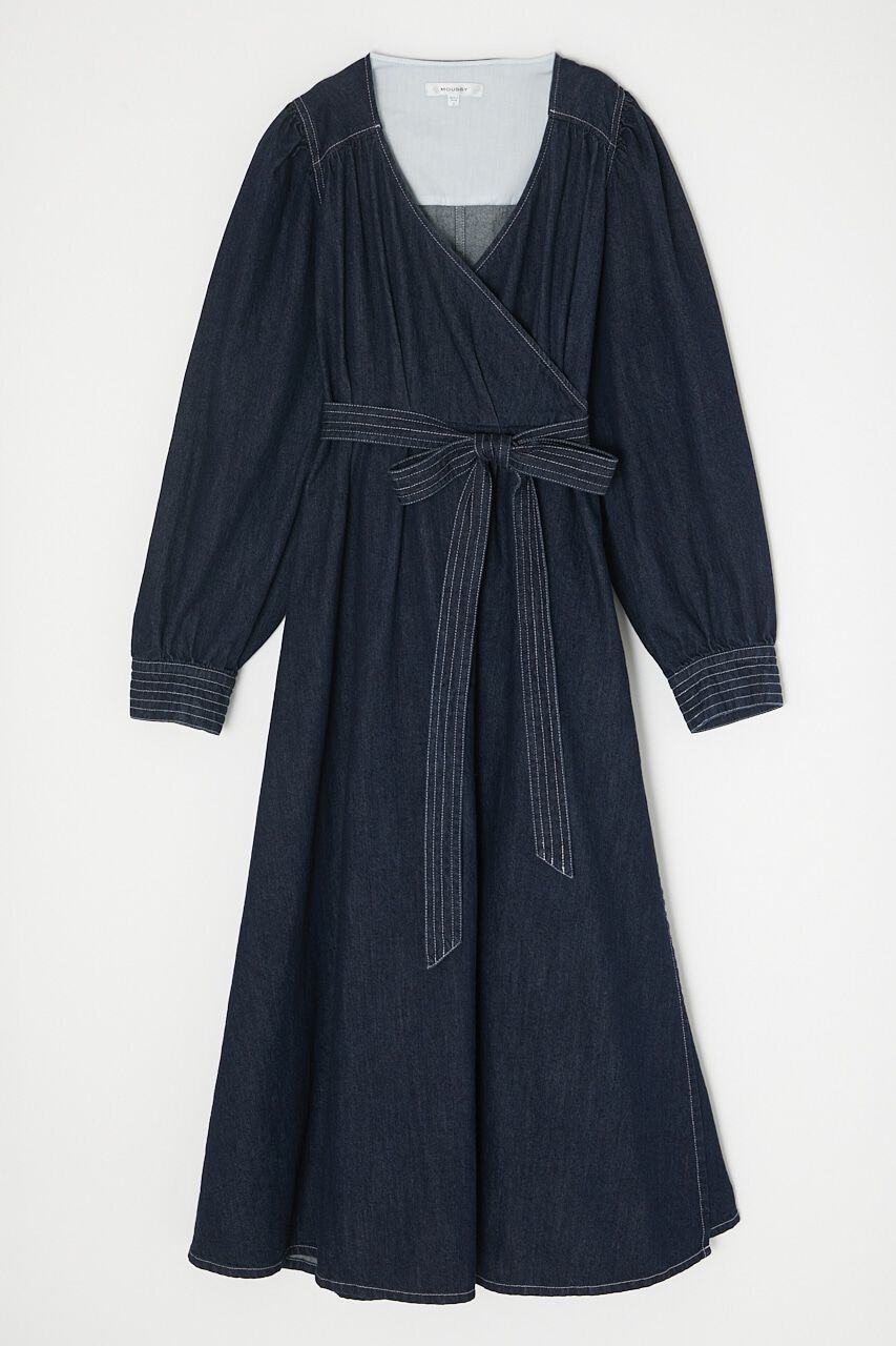 MOUSSY「CACHECOEUR DENIM ドレス」|ワンピース|