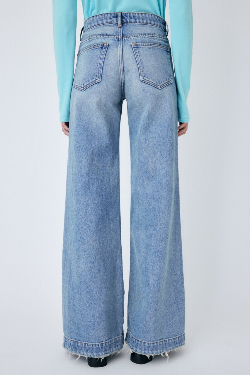 MOUSSY「CUT OFF WIDE LEG STRAIGHT」|デニム|