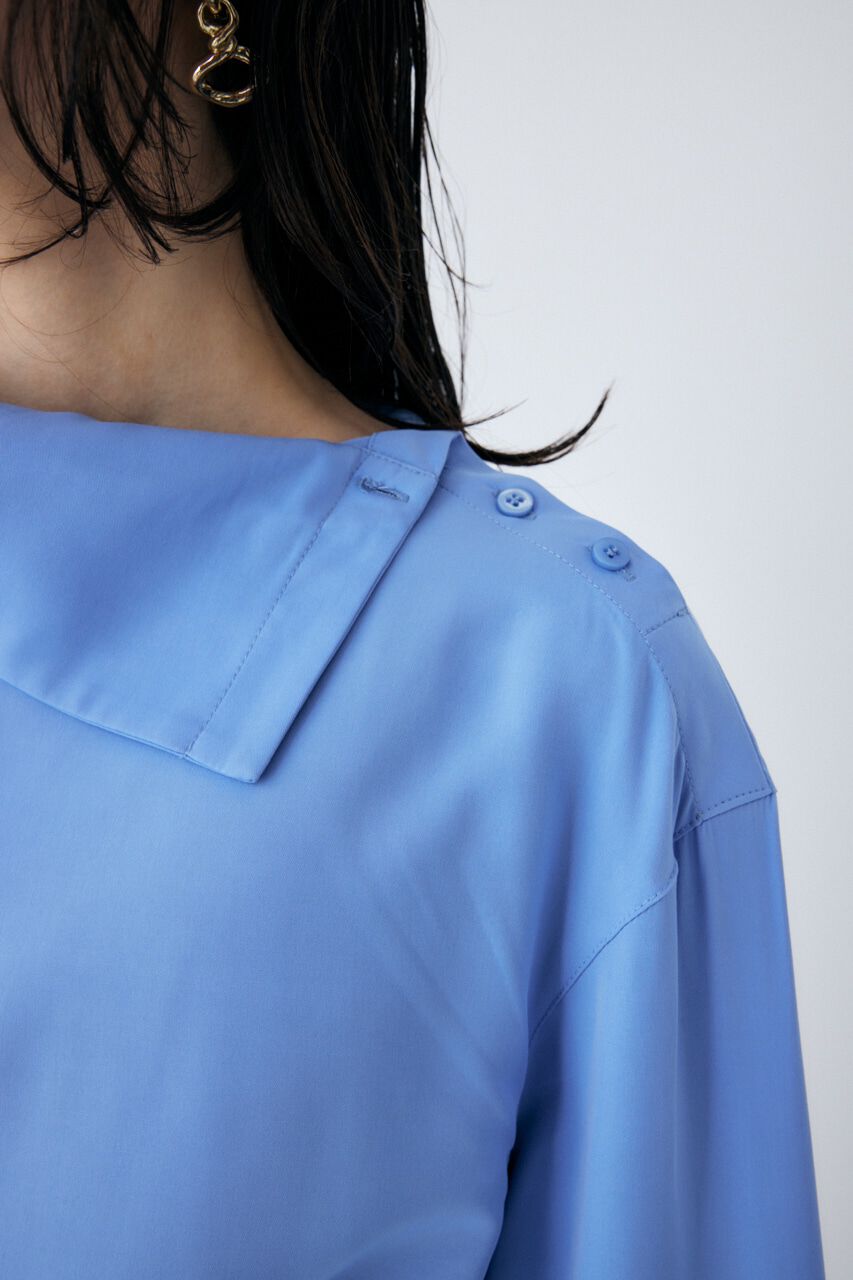 MOUSSY「STAND NECK RIBBON シャツ」|シャツ・ブラウス|