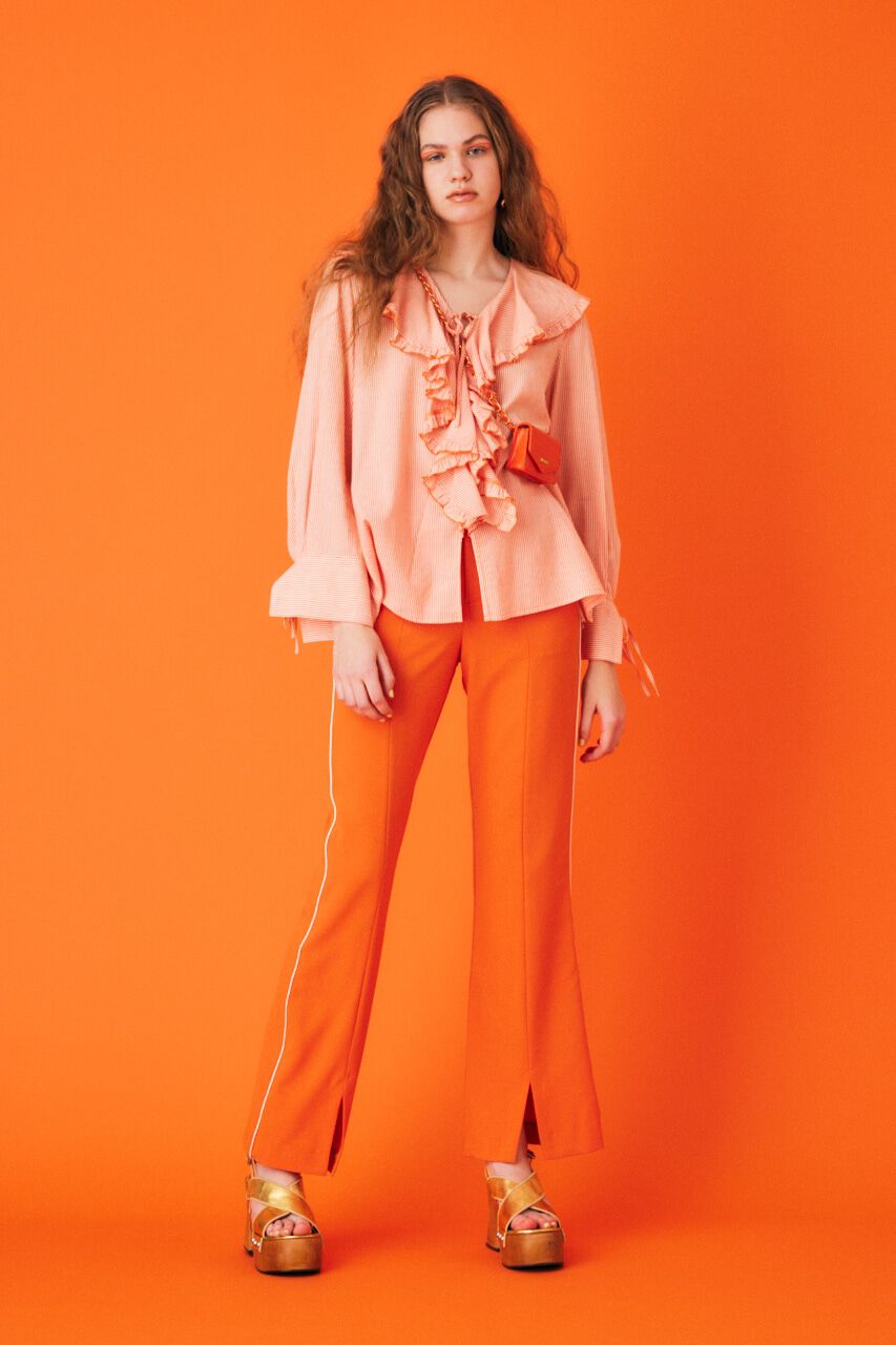 MOUSSY「STRIPE RAFFLE ブラウス」|シャツ・ブラウス|