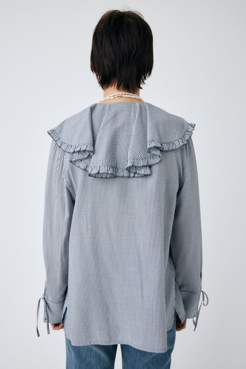 MOUSSY「STRIPE RAFFLE ブラウス」|シャツ・ブラウス|