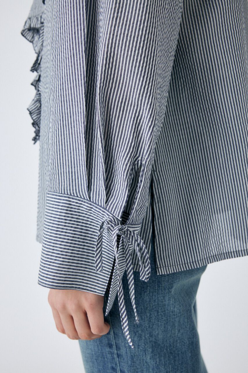 MOUSSY「STRIPE RAFFLE ブラウス」|シャツ・ブラウス|