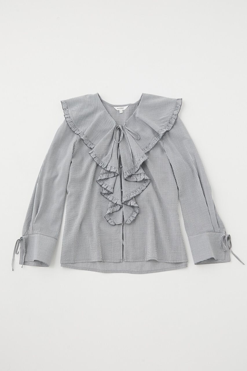 MOUSSY「STRIPE RAFFLE ブラウス」|シャツ・ブラウス|