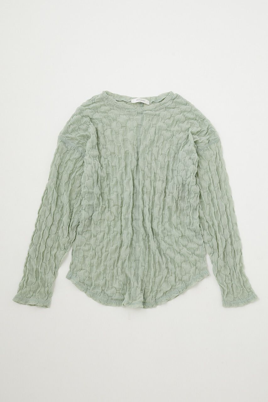 MOUSSY「SHEER WAVE L／S Tシャツ」|Tシャツ・カットソー|L/GRN1