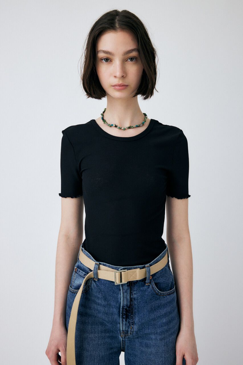 MOUSSY「FIT RIB Tシャツ」|Tシャツ・カットソー|BLK