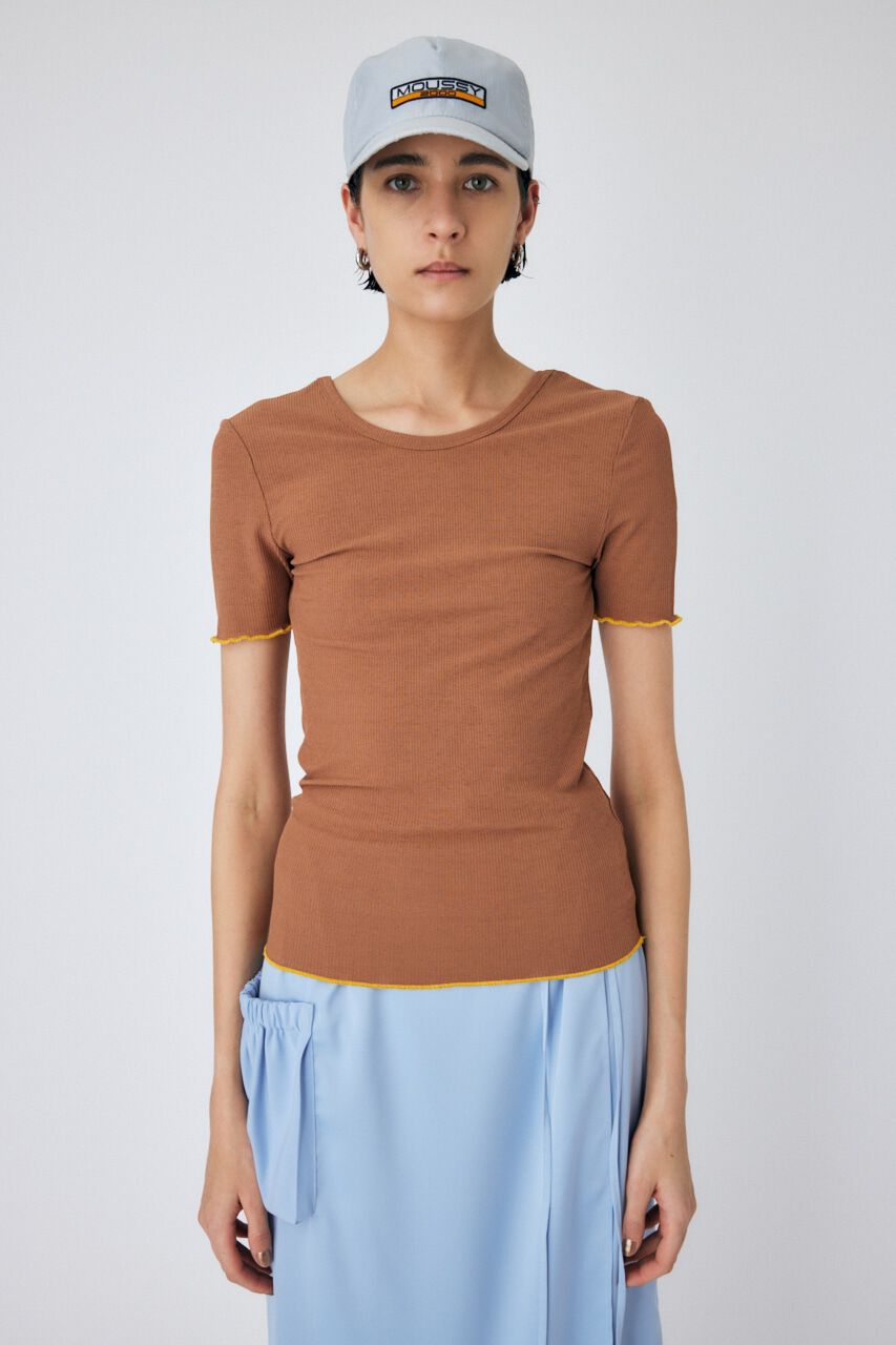 MOUSSY「FIT RIB Tシャツ」|Tシャツ・カットソー|BRN