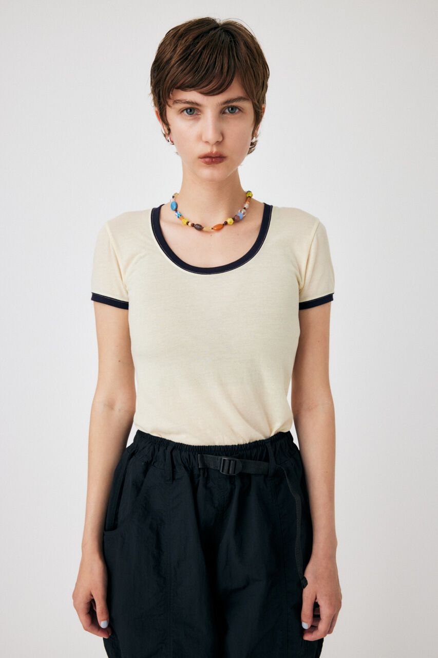 MOUSSY「SHEER RINGER TS」|Tシャツ・カットソー|IVOY3