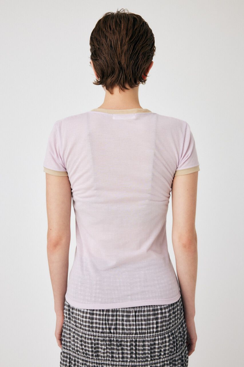 MOUSSY「SHEER RINGER TS」|Tシャツ・カットソー|