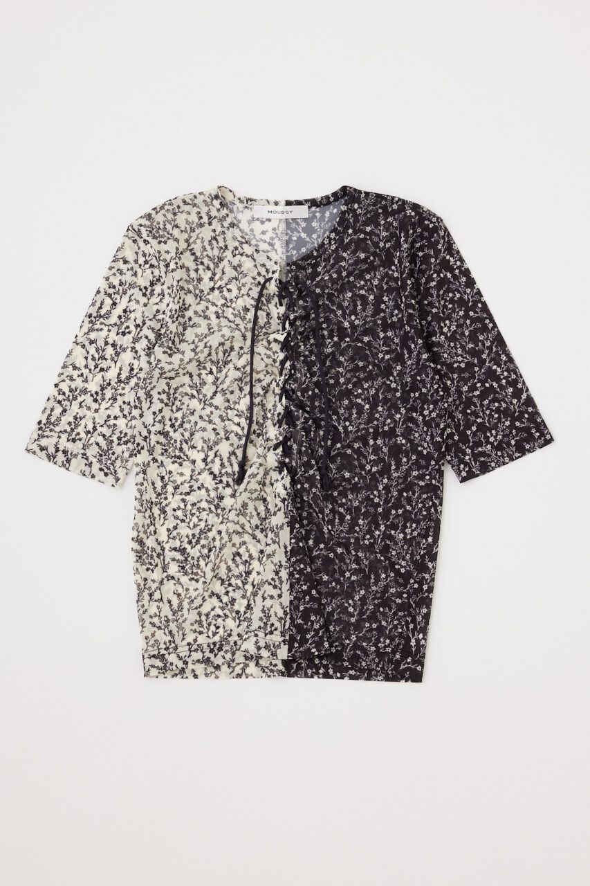 MOUSSY「ASYMMETRIC COLOR LACE UP トップス」|Tシャツ・カットソー|