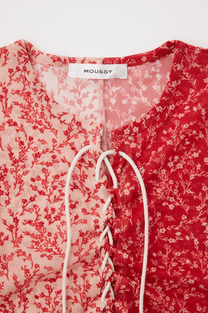 MOUSSY「ASYMMETRIC COLOR LACE UP トップス」|Tシャツ・カットソー|