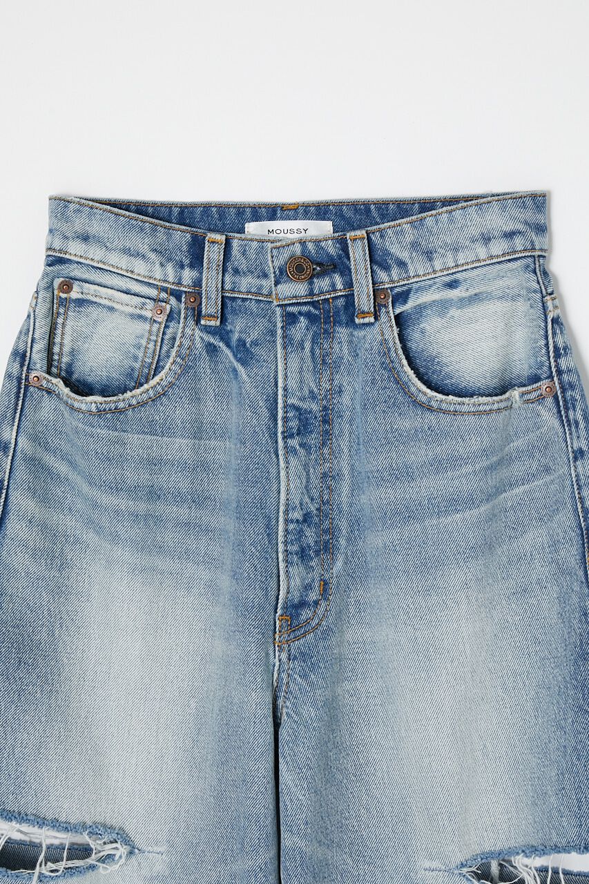 MOUSSY「THIGH SLIT LOOSE STRAIGHT」|デニム|