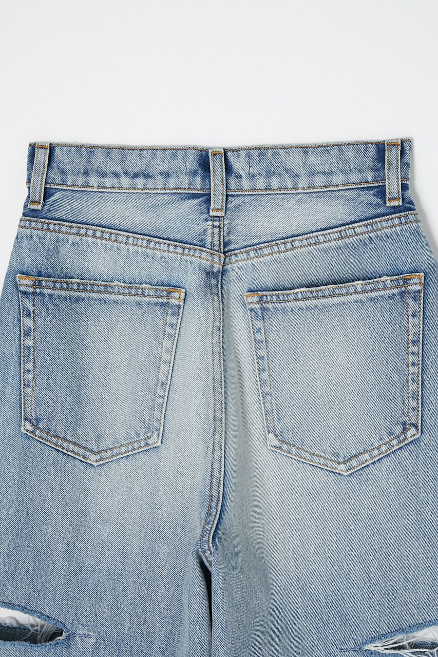 MOUSSY「THIGH SLIT LOOSE STRAIGHT」|デニム|