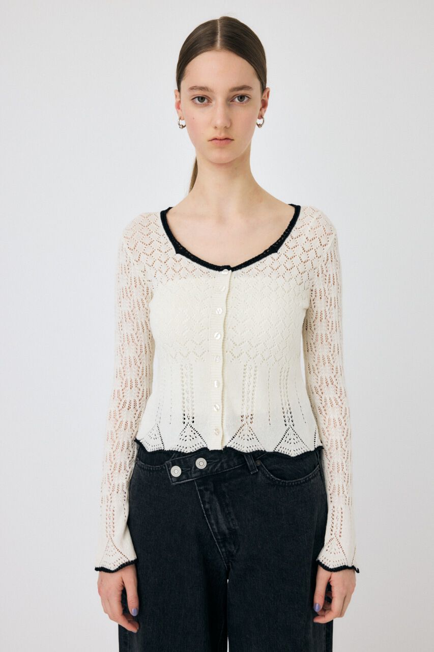 MOUSSY「EYELET LACE ニットトップス」|ニット・セーター|