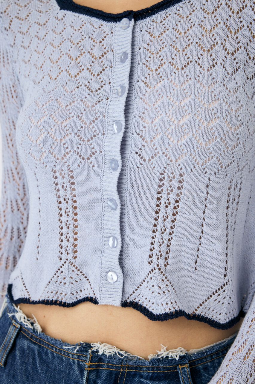 MOUSSY「EYELET LACE ニットトップス」|ニット・セーター|