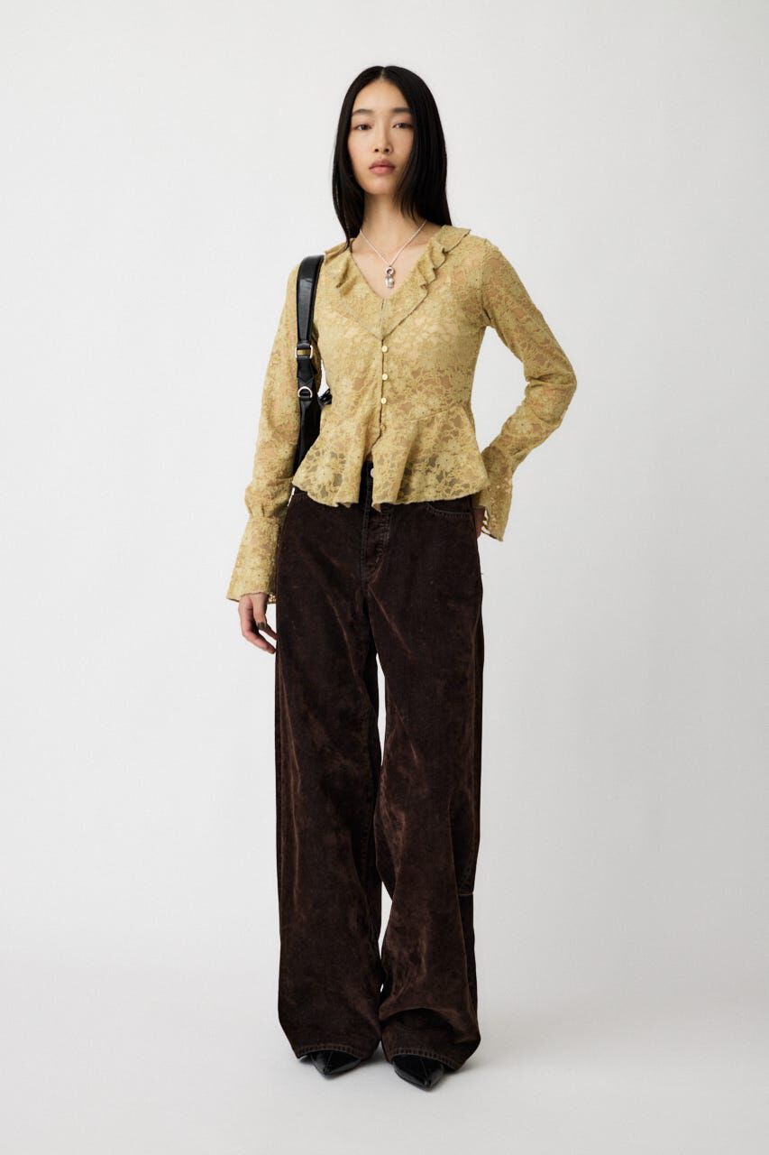 MOUSSY「FRILL LACE ブラウス」|Tシャツ・カットソー|