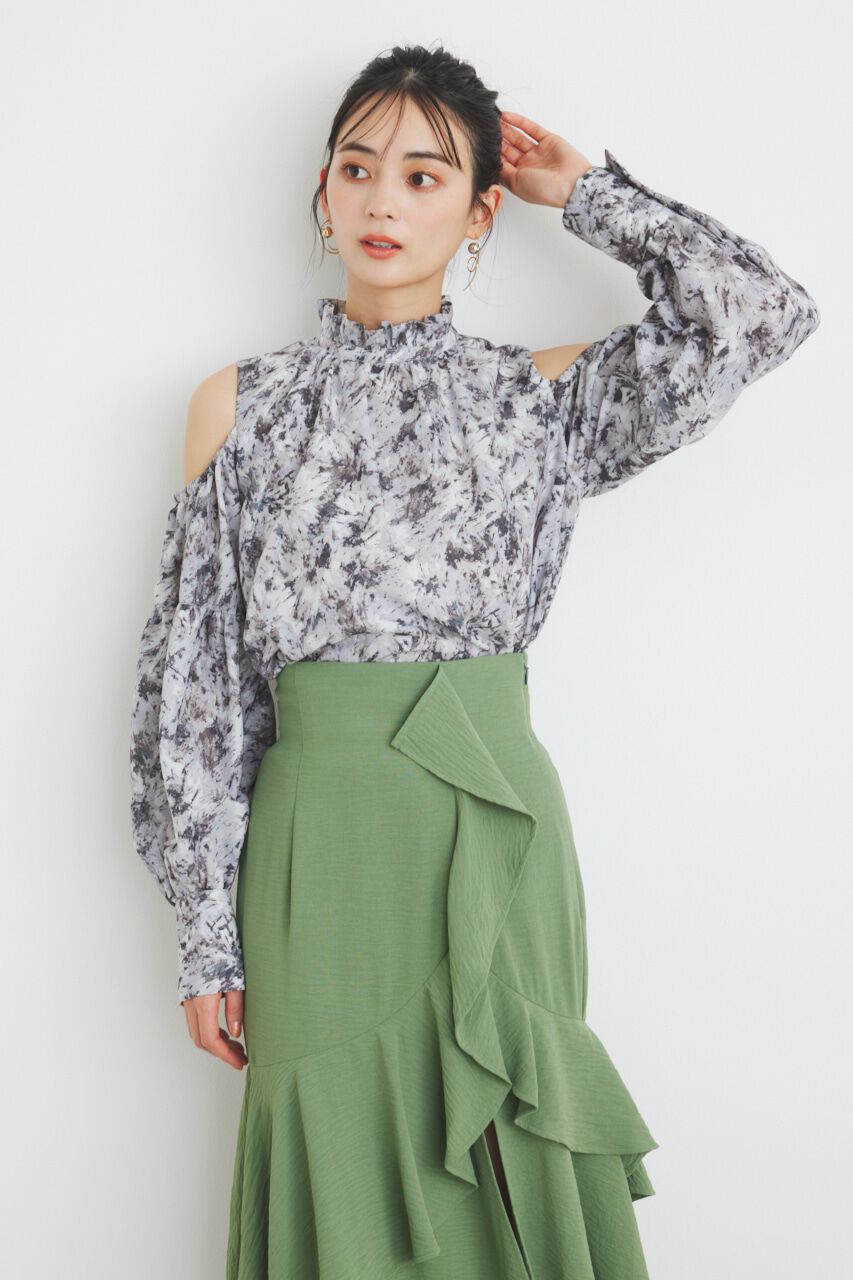 rienda「＃デュアルフラワーブラウス」|シャツ・ブラウス|