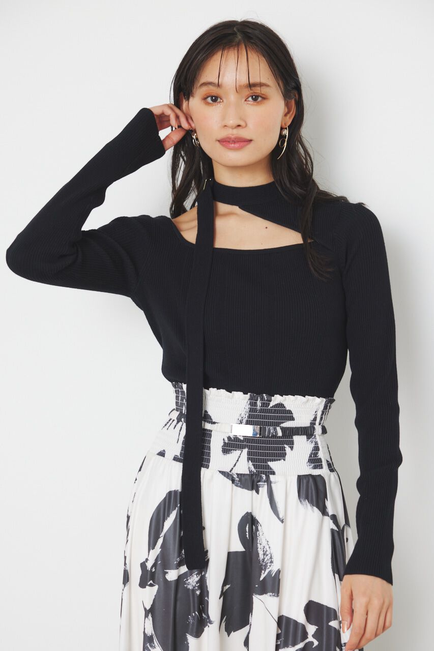 rienda「チョーカーデザインKnit TOP」|ニット・セーター|