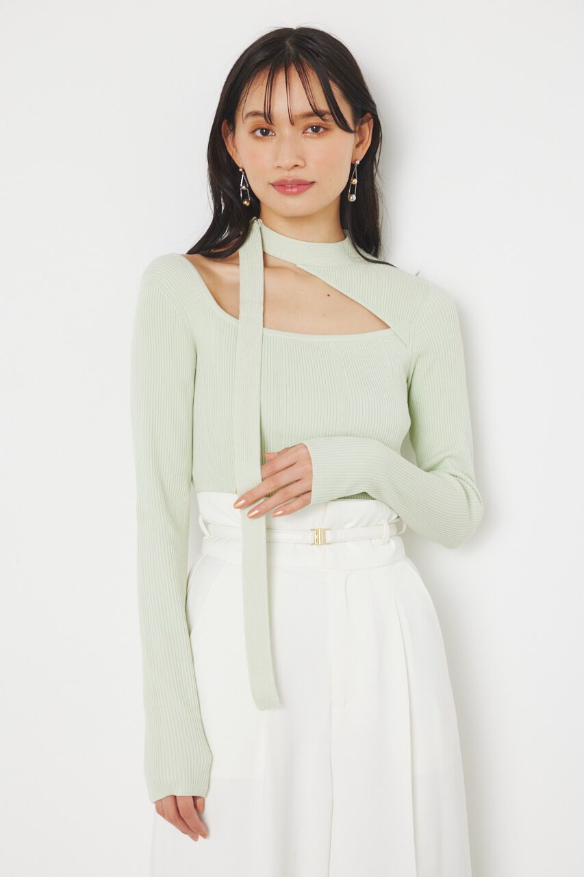 rienda「チョーカーデザインKnit TOP」|ニット・セーター|