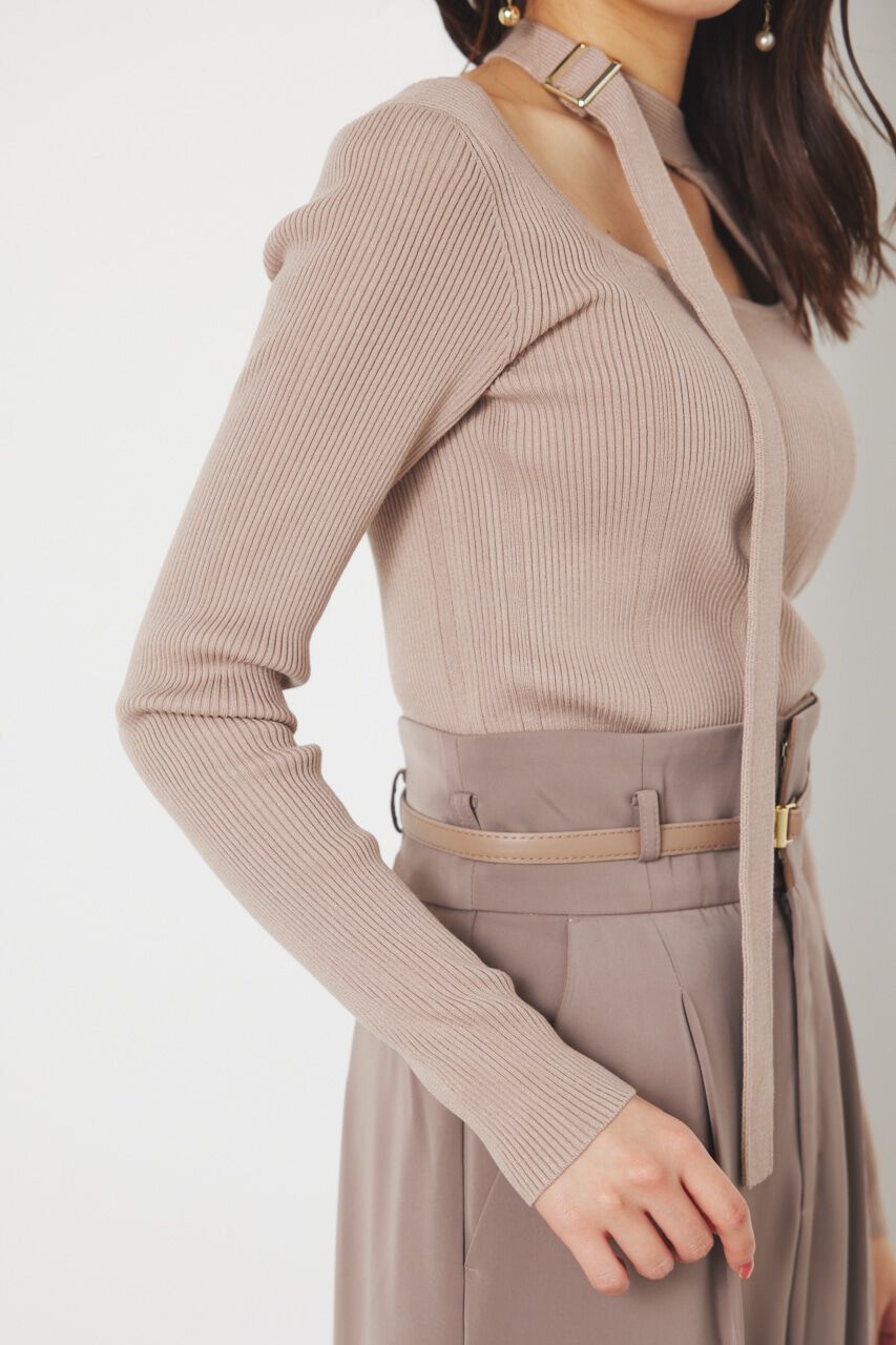 rienda「チョーカーデザインKnit TOP」|ニット・セーター|