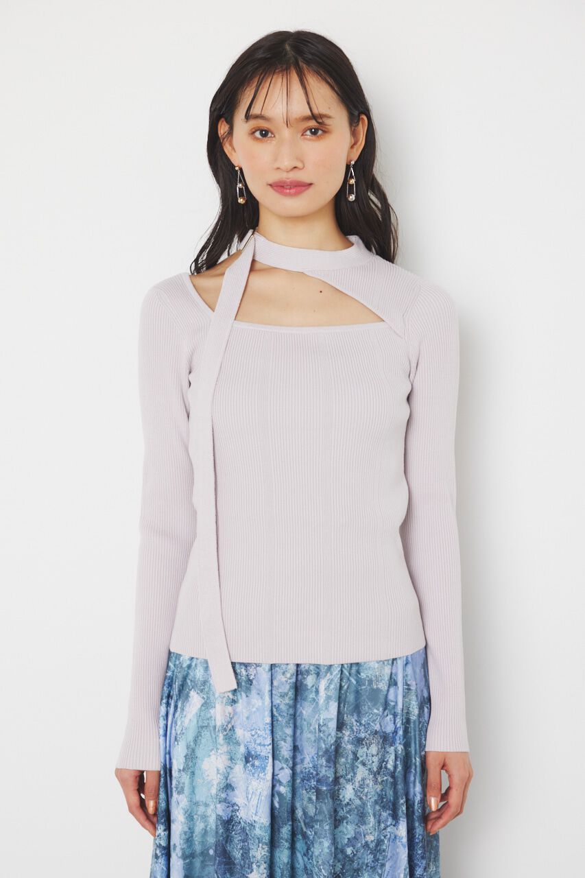 rienda「チョーカーデザインKnit TOP」|ニット・セーター|