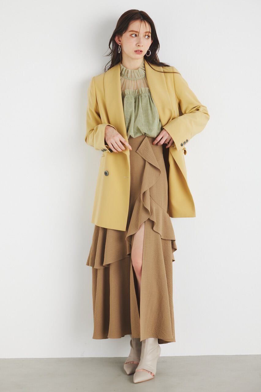 rienda「ダブルボタンショールカラーテーラードJK」|その他|YEL