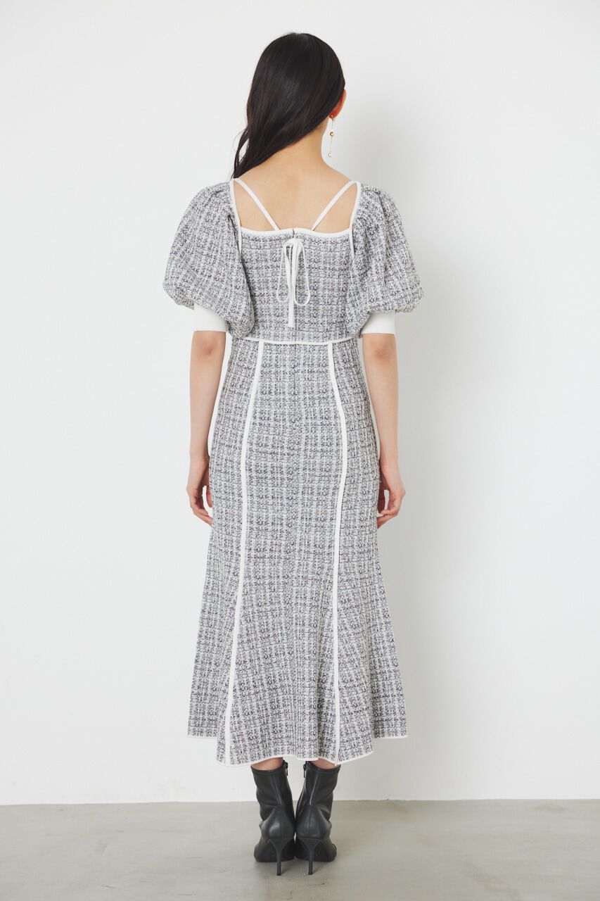 rienda「マーメイドツイードKnit OP」|ワンピース|