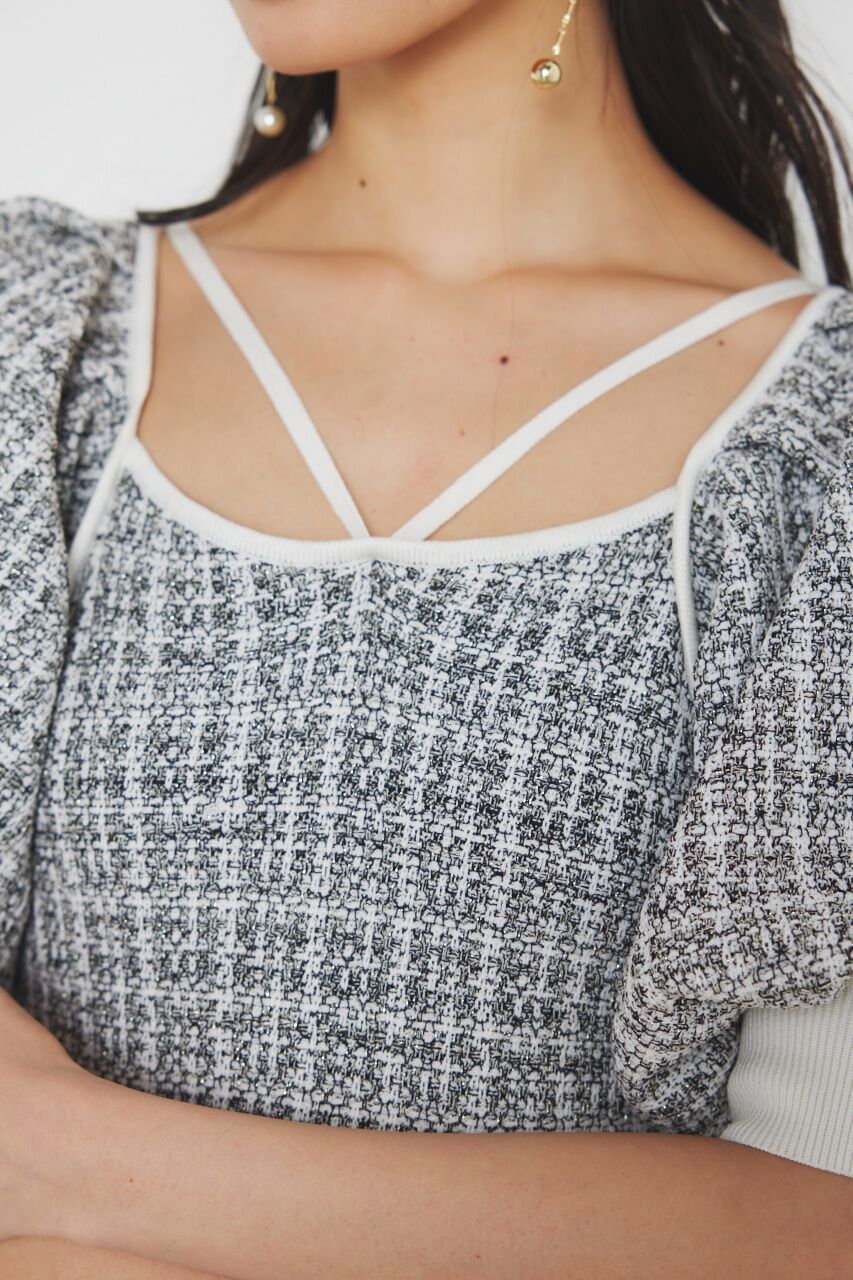 rienda「マーメイドツイードKnit OP」|ワンピース|