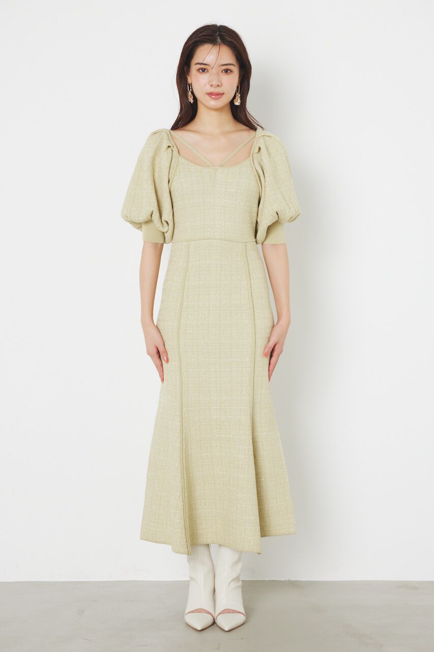 rienda「マーメイドツイードKnit OP」|ワンピース|