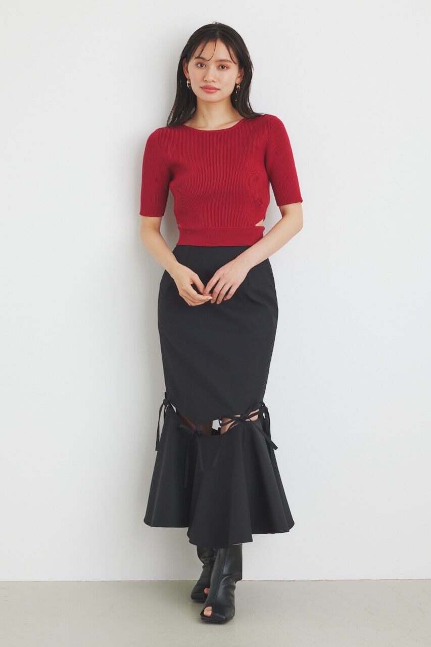 rienda「スラッシュハングマーメイドJ/W SK」|スカート|BLK