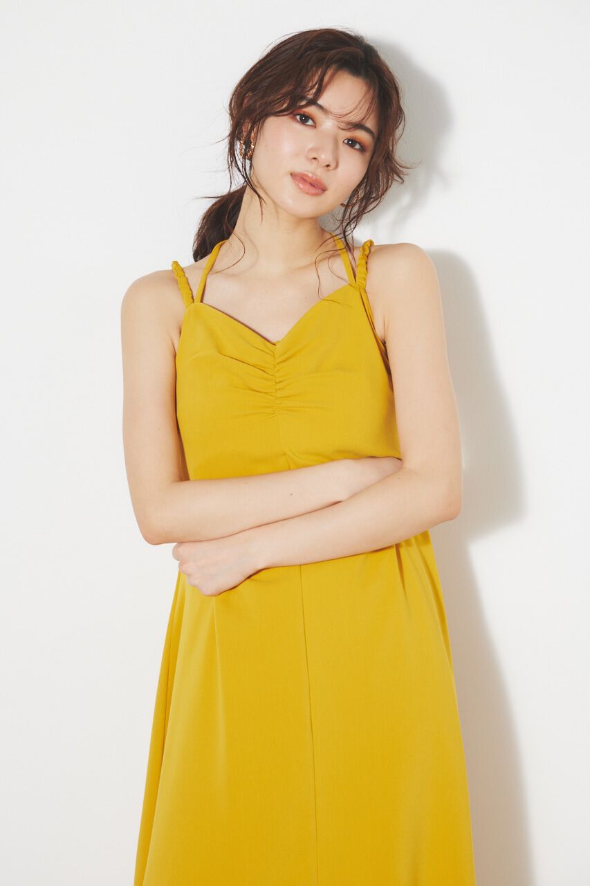 rienda「ギャザーストリングキャミOP」|ワンピース|