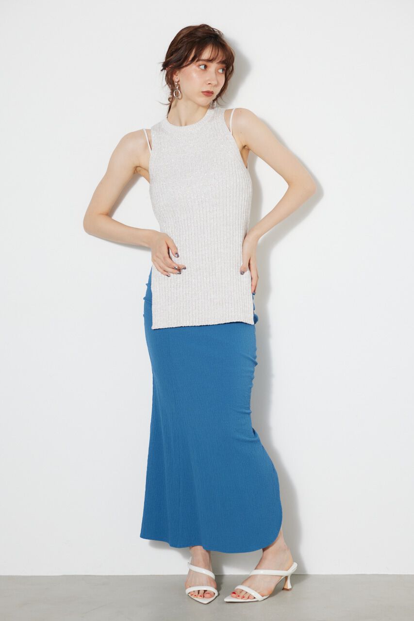 rienda「アメスリラメKnit TOP」|タンクトップ|