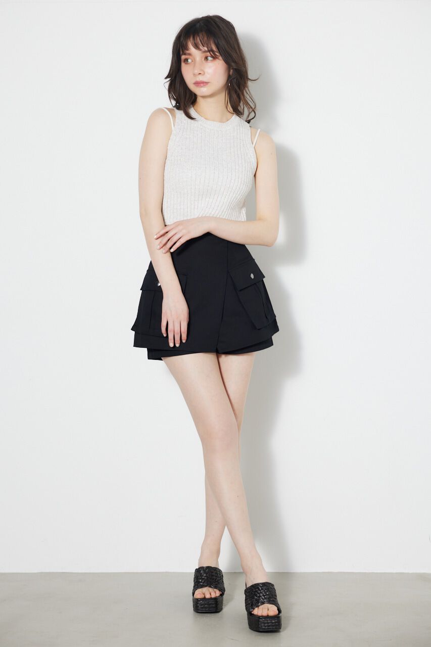 rienda「アメスリラメKnit TOP」|タンクトップ|