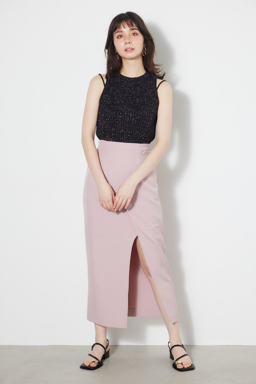 rienda「アメスリラメKnit TOP」|タンクトップ|