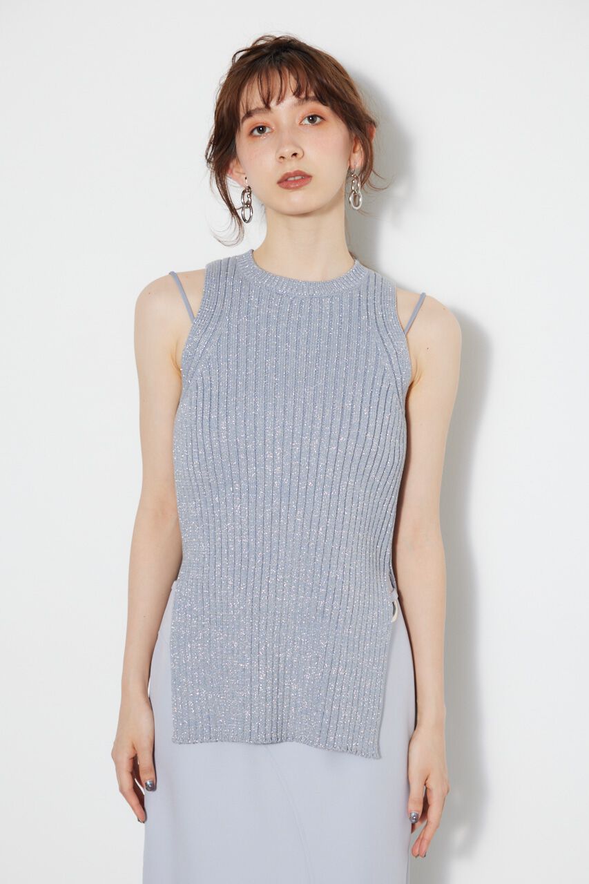 rienda「アメスリラメKnit TOP」|タンクトップ|