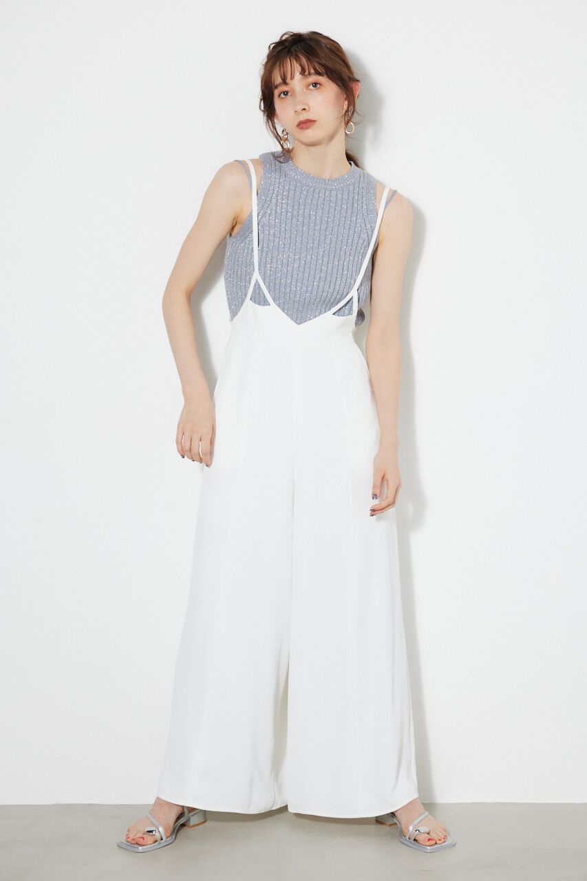 rienda「アメスリラメKnit TOP」|タンクトップ|