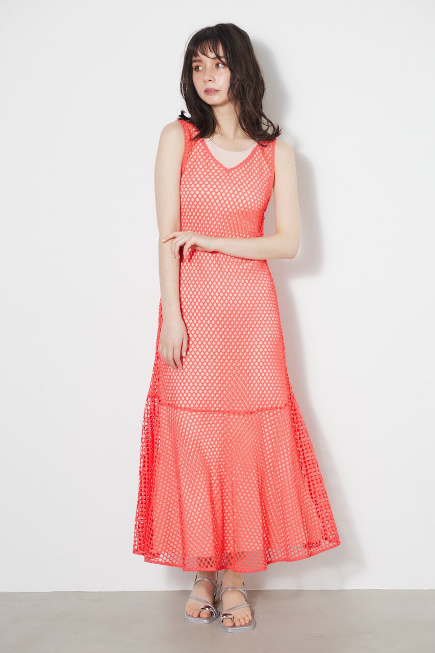 rienda「メッシュマーメイドレイヤードOP」|ワンピース|L/ORG1