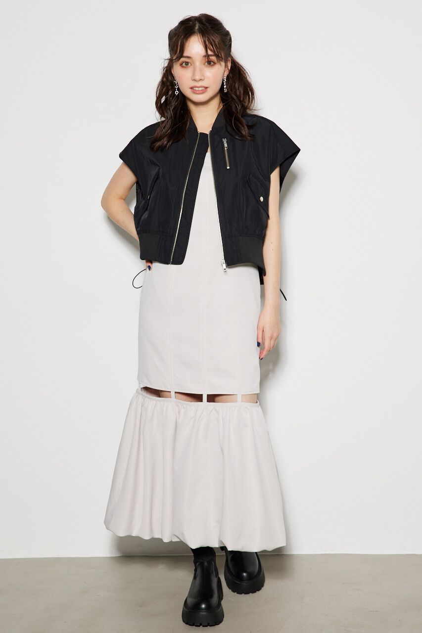 rienda「スリーブレスMA-1」|ブルゾン・スタジャン|