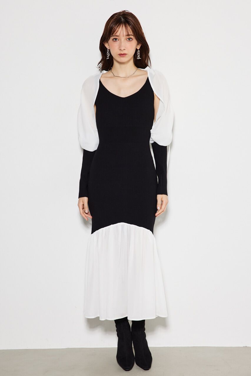 rienda「2WAYニュアンスマーメイドKnit OP」|ワンピース|