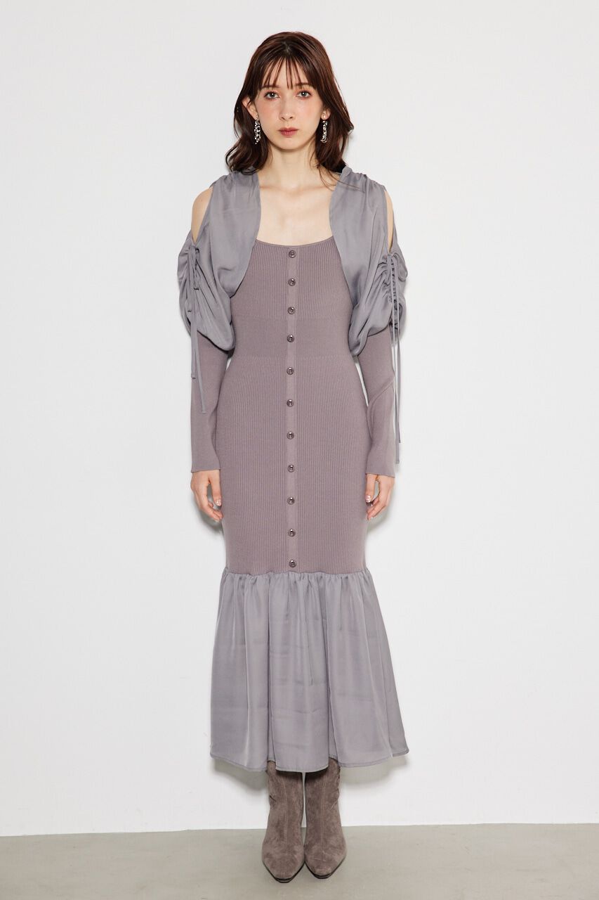 rienda「2WAYニュアンスマーメイドKnit OP」|ワンピース|