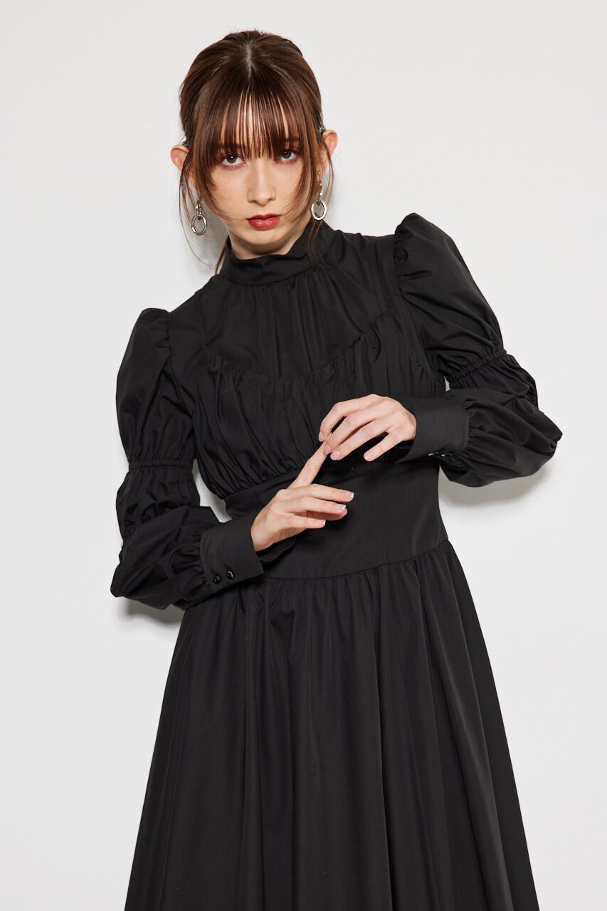 rienda「ビスチェディテールギャザーフレアOP」|ワンピース|