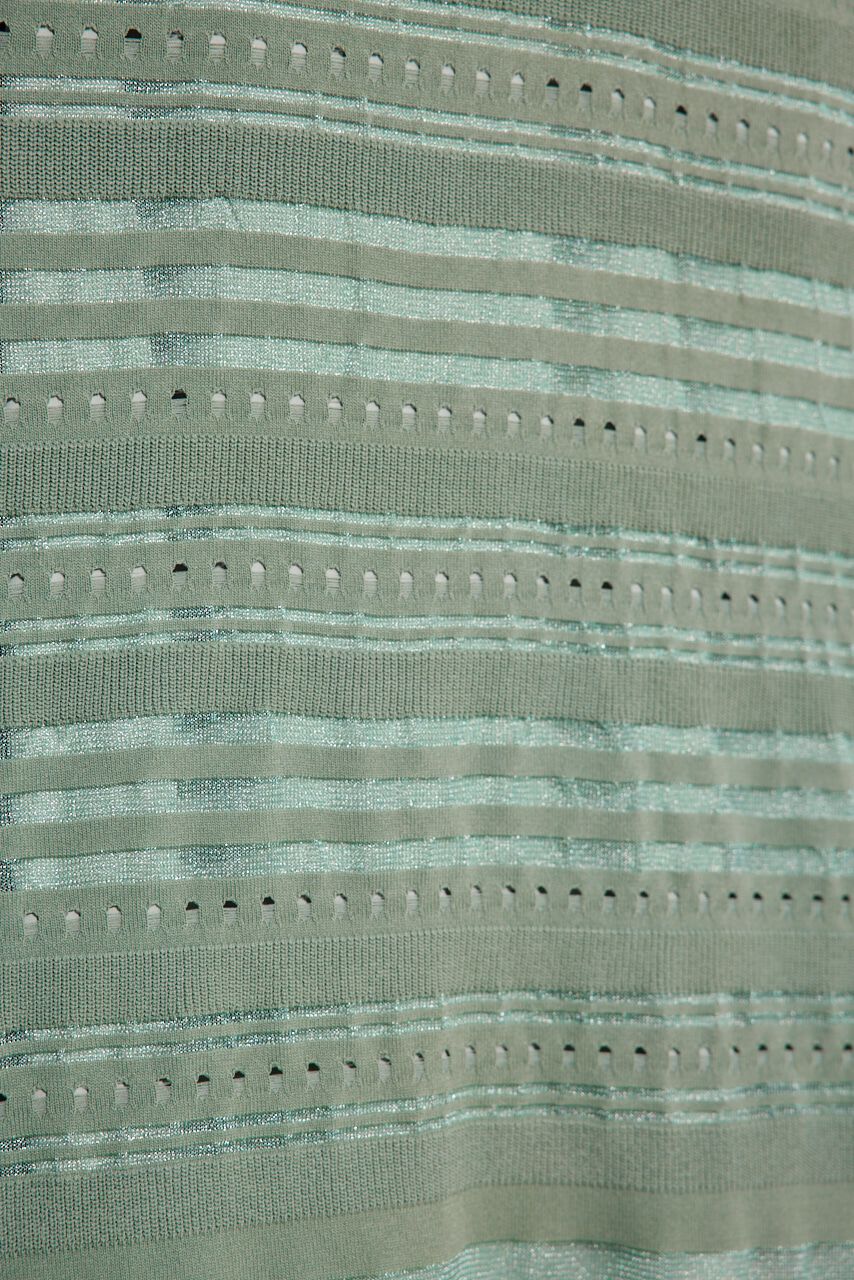 rienda「シアーボーダーフレアKnit OP」|ワンピース|