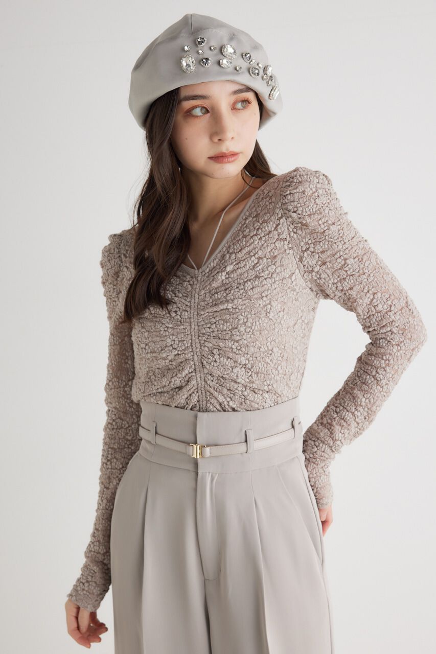 rienda「バンピーレースFIT TOP」|Tシャツ・カットソー|