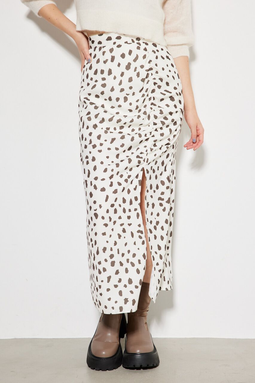 rienda「ハイスリットJWギャザーSK」|スカート|