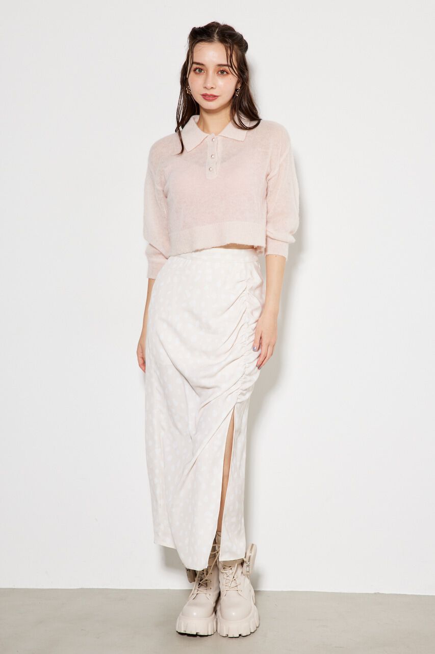 rienda「ハイスリットJWギャザーSK」|スカート|