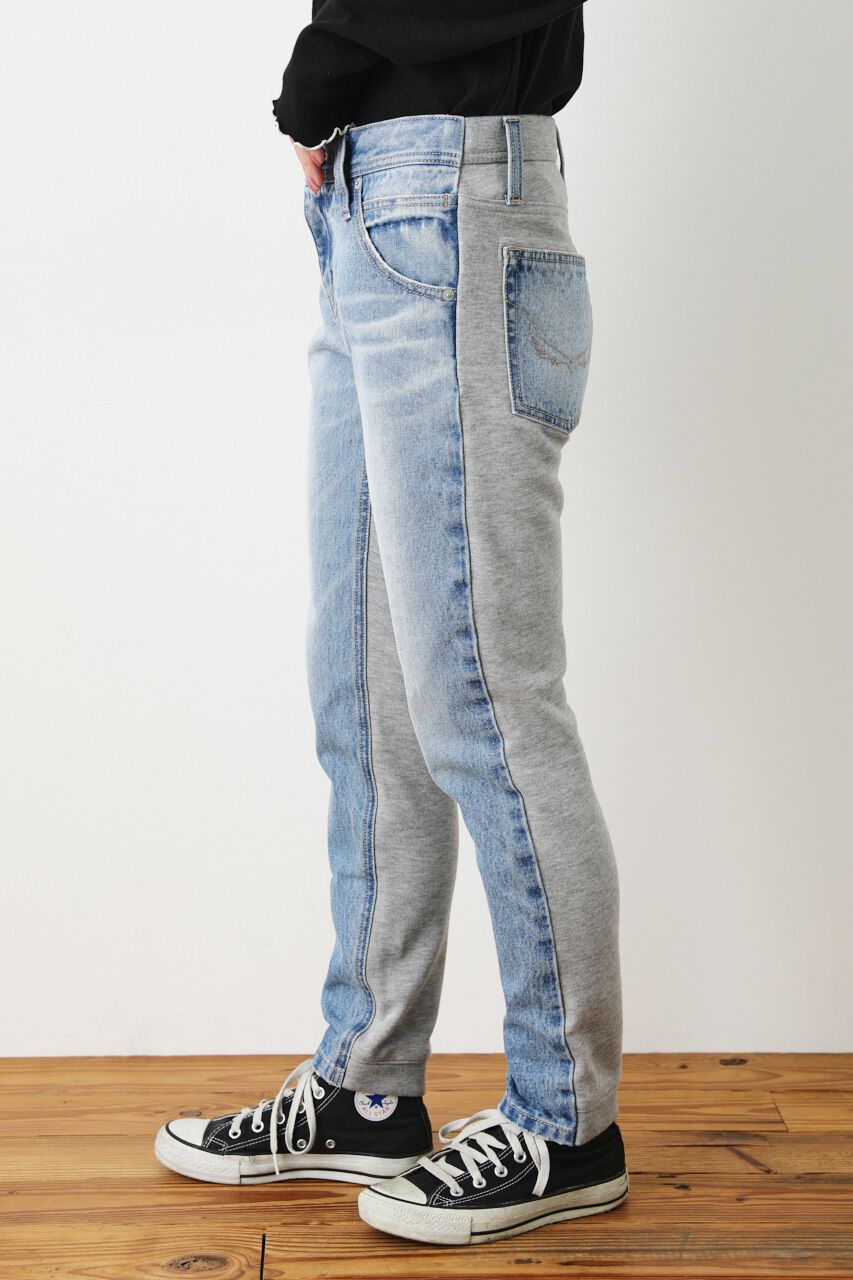 RODEO CROWNS「コンビテーパードパンツ」|デニム|