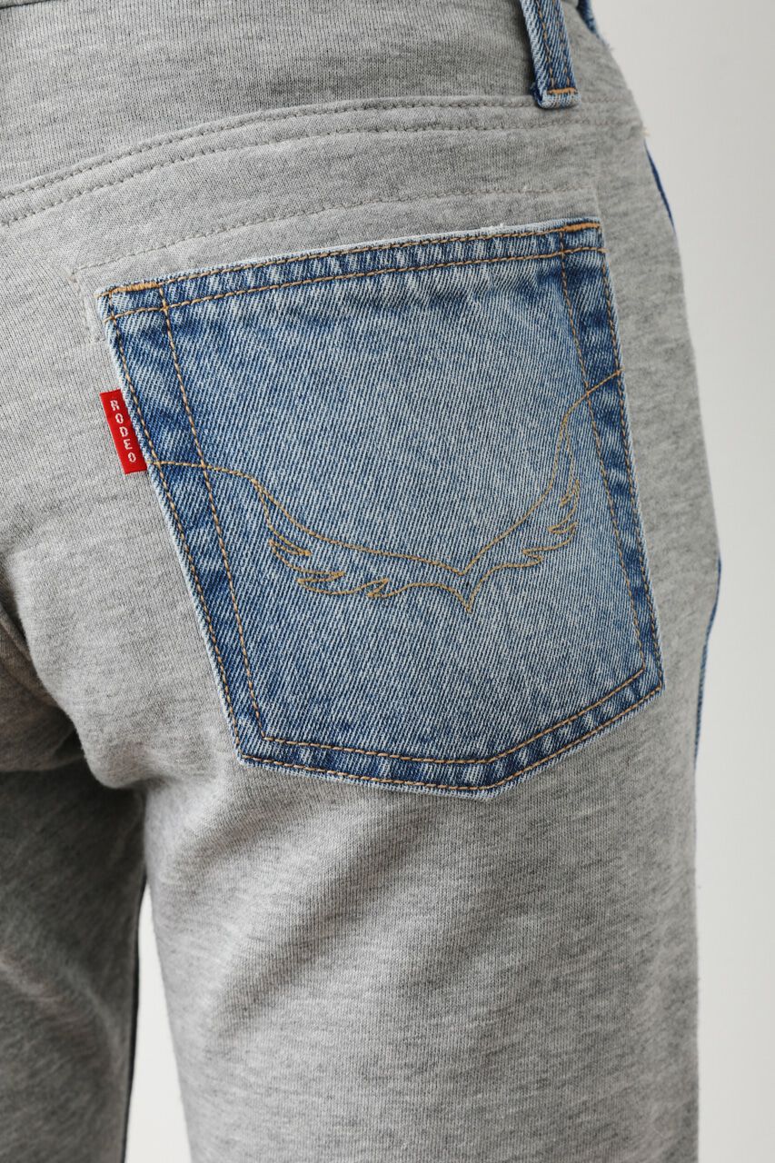 RODEO CROWNS「コンビテーパードパンツ」|デニム|