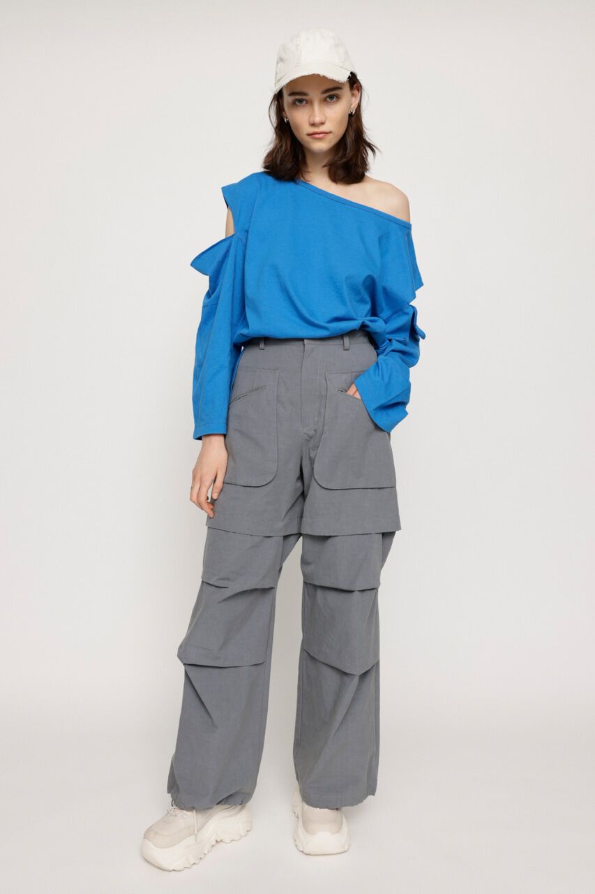 SLY「OPEN SHOULDER CUT トップス」|Tシャツ・カットソー|