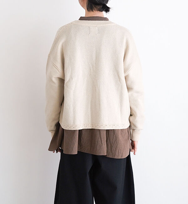 オオカミとフクロウ「オオカミとゼンマイ仕掛けのペロ」|ニット・セーター|