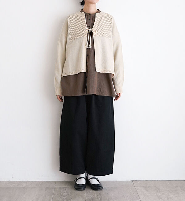 オオカミとフクロウ「オオカミとゼンマイ仕掛けのペロ」|ニット・セーター|